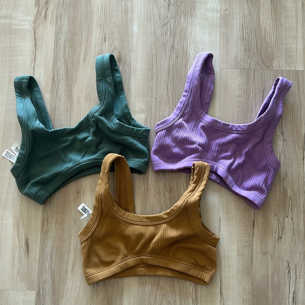 PINK Victoria's Secret Sports Bras - Green, Purple, Tan